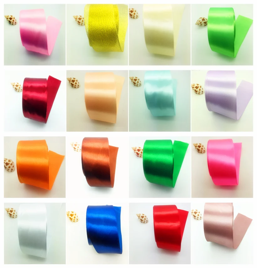 

5Yards 2Inch 50mm Satin Ribbon Polyester Ribbon For Wedding Party Christmas Decoration Handmade Webbing DIY Gift packaging