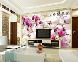 Beibehang обои классический высокой моды подходит для внутреннего спальня гостиная элегантный синий аромат 3d