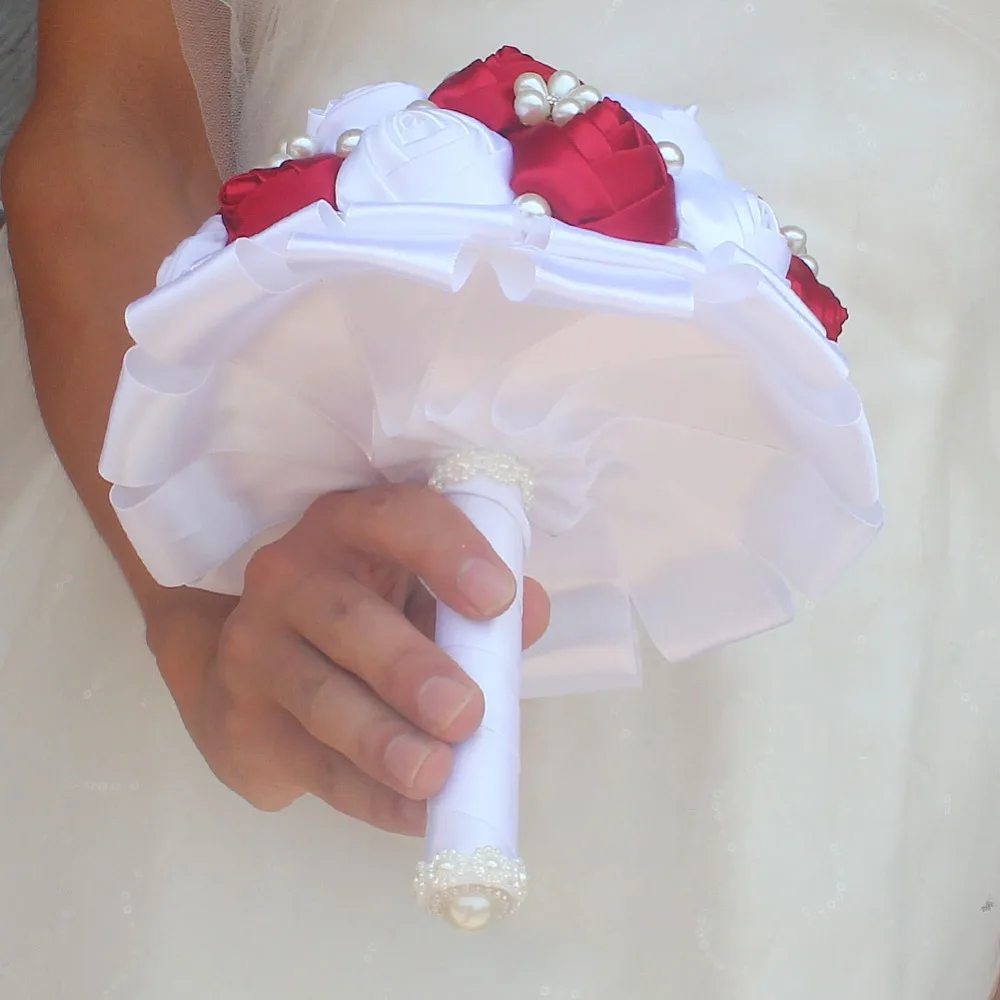 Высокое качество Тиффани синий Свадебный букет невесты комплект запястья рук цветы невесты подружки невесты наручные корсажи Свадебный