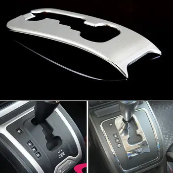 

BBQ@FUKA 1x ABS Car Inner Gear Shift Panel Decorative Frame Cover Trim Styling sticker Fit For Jeep Compass Patriot 2011-2015