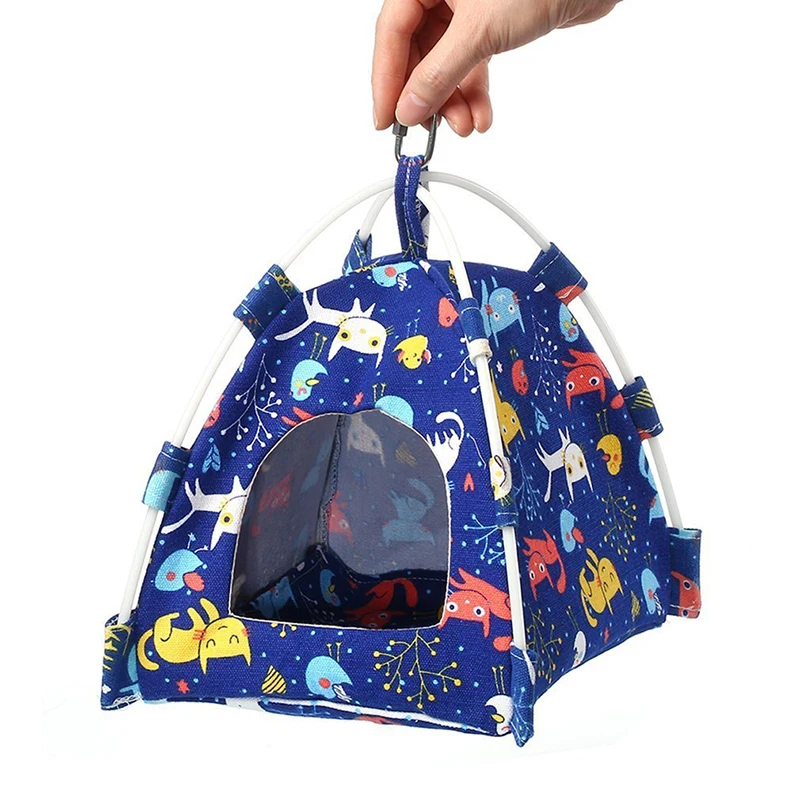 

Gifts Tent Cage Cave Parrot Bird Small Pet Supplies Soft fabric Hideaway Hanging Canvas Hammock Outdoor Indoor