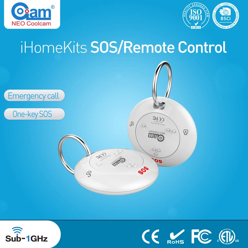 

NEO Coolcam iHome Kits NAS-RC01T Wireless Alarm System SOS/Remote Control For Home Security