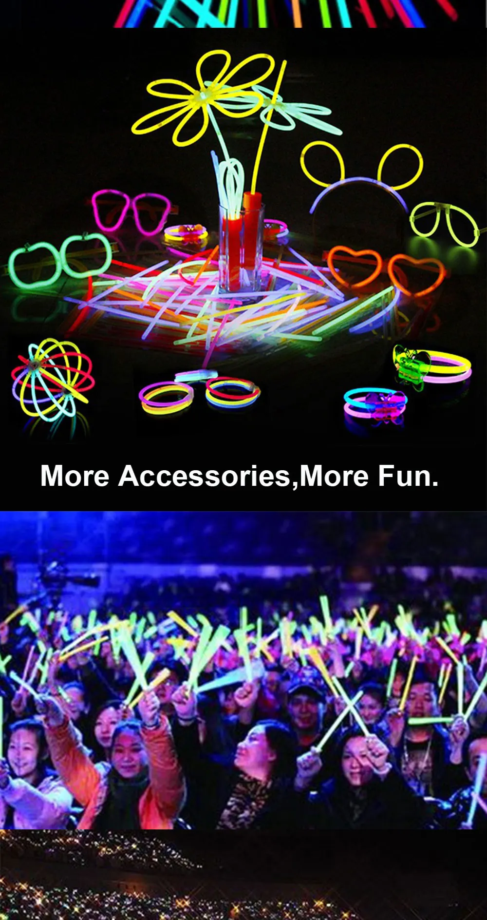420 шт светодиодная осветительная палочка светящаяся палочка браслет ожерелье аксессуары многоцветный светящаяся палочка праздничные вечерние Детские люминесцентные игрушки