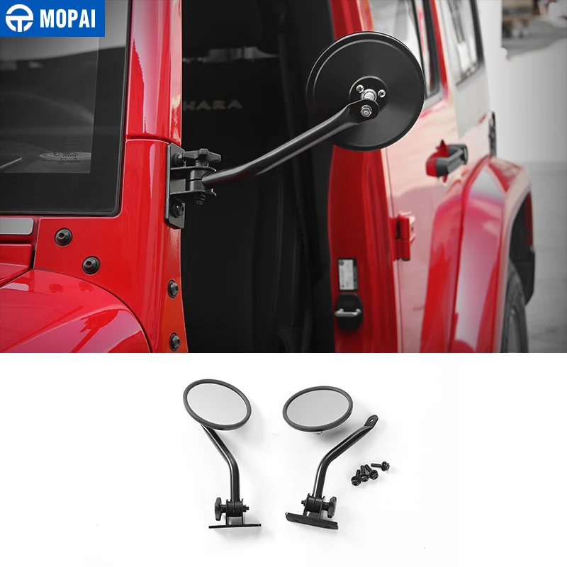MOPAI Car Mirror for Jeep Wrangler JK 2007 2017 Rearview Mirror
