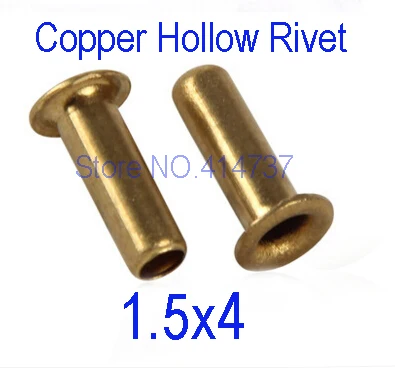 1000 шт./лот высокое качество M1.5(d)* 4(L) мм 1 5 совершенно новые медные полые заклепки