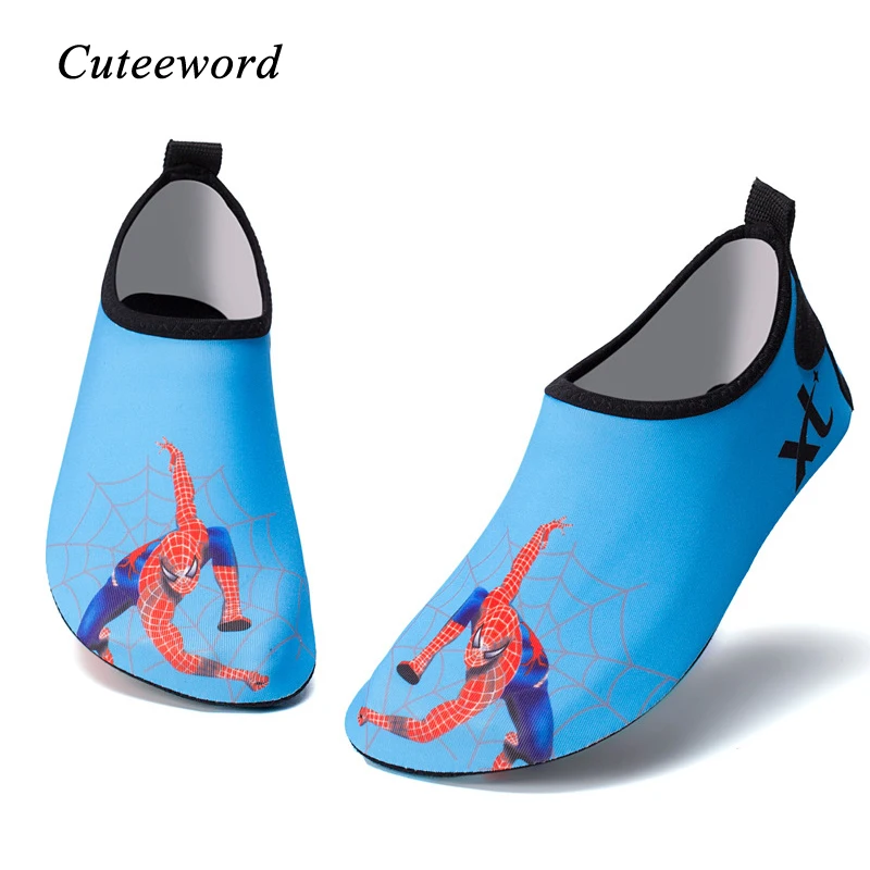 

Children Swimming Shoes for Girls and Boys Beach Shoes Cartoon Spiderman Print Kids Home Shoes Comfort Soft Barefoot Water Socks