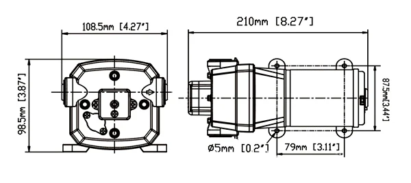 SURFLO KDP-30A DC 12 В высокое всасывание 1,8 м Сантопрен мембрана водяной насос 10LPM 2.8GPM для морской, RV, сельского хозяйства, автомойки