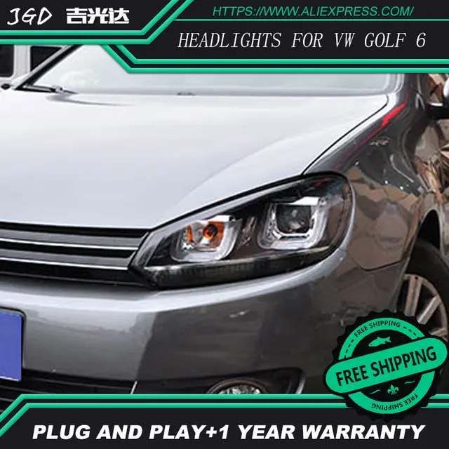 Car Styling Head Lamp case for VW Golf 6 GTI Headlights 2010 2012 golf