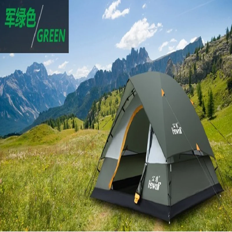 High quality double layer tent for 3 4 person,camping tent waterproof
