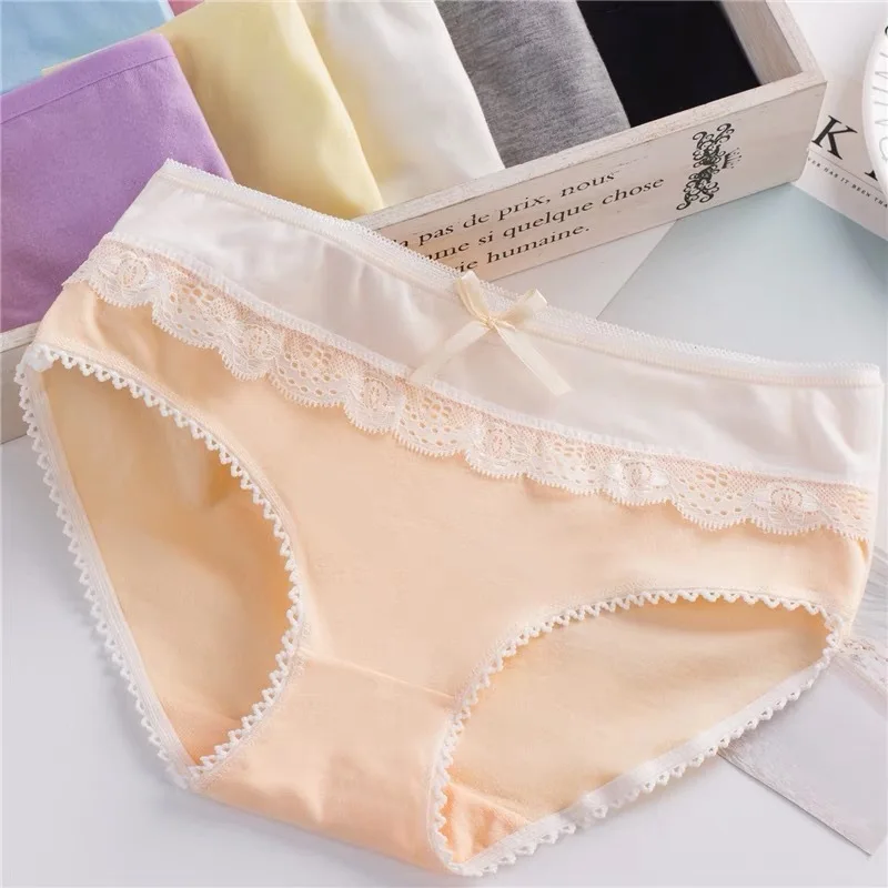 

1pc/lot Solid Girls Panties for Teenagers Girl Briefs Underwear Solid Student Underwear Cotton Underpants Teenage Children
