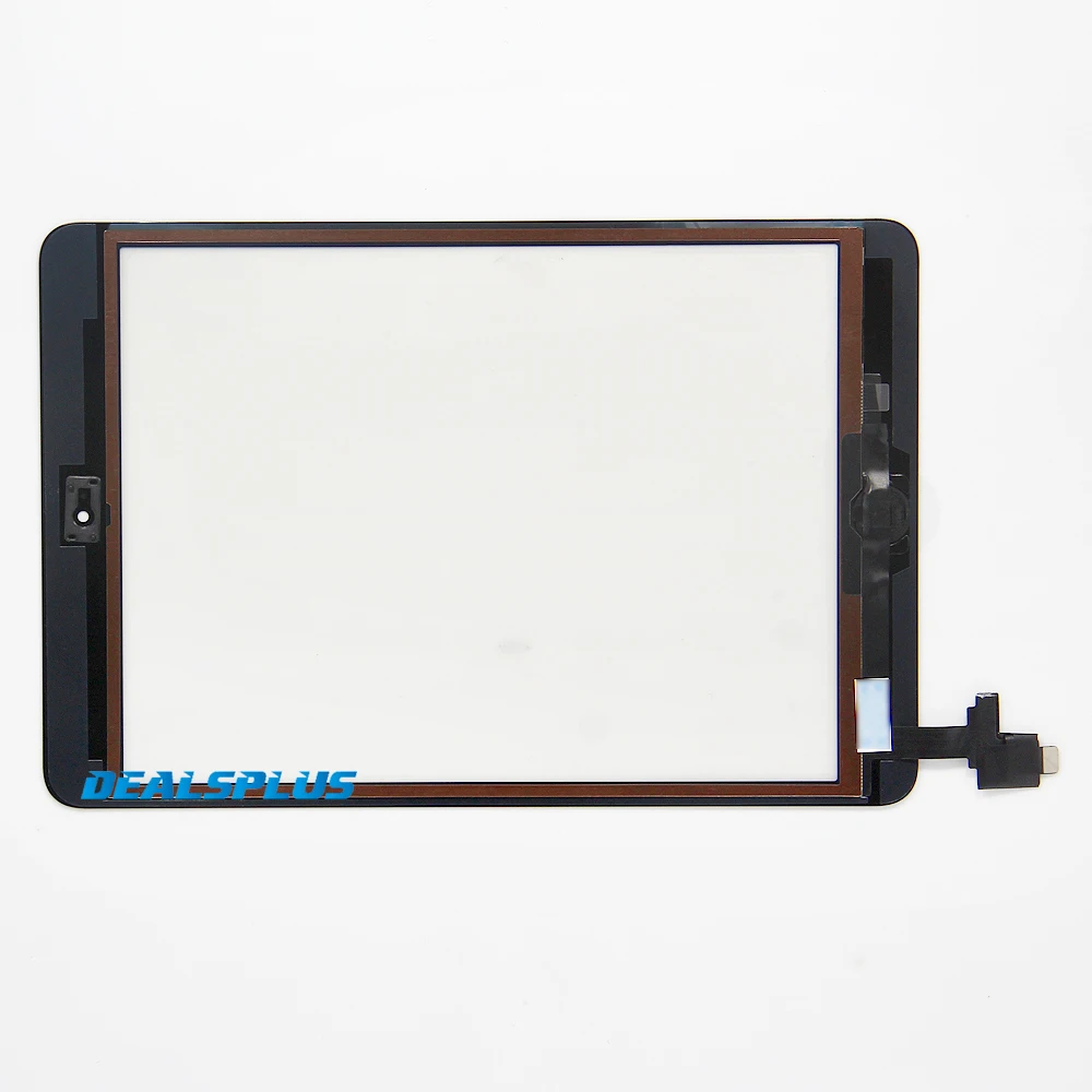 Продажа Замена нового сенсорного экрана дигитайзер с IC + кнопка Home + гибкий кабель для iPad Mini 1 A1432 A1454 A1455 Mini 2 A1489 A1490 A1491