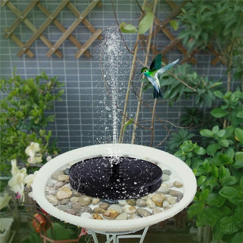 Solar Power Pump Bird Bath Fountain Water Floating Pond Garden Patio Decor Garden Patio Decoration 30-45cm range #4P08 (7)