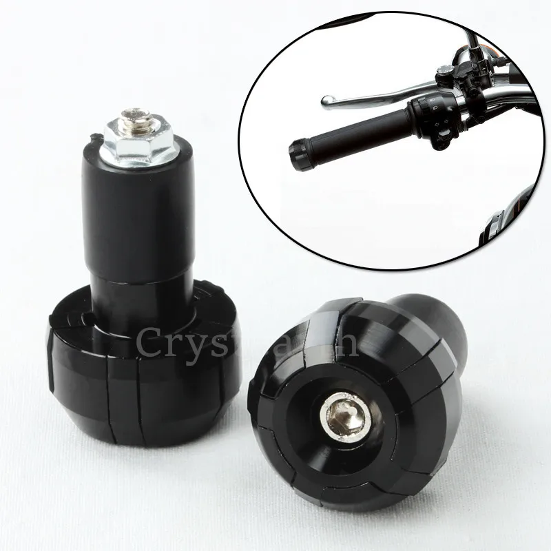 7/8" 22mm Handlebar Ends Grips Slider Motorcycle Bike Cafe Racer