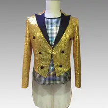 XXS-6XL, Мужская одежда, BIGBANG, для выступлений, для фотостудии, с блестками, хвостатый смокинг, костюм, плюс размер, маг, хор, командное платье