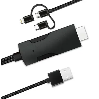 

USB C HDMI Type C to HDMI Converter Cable 3 in 1 WiFi with screen line