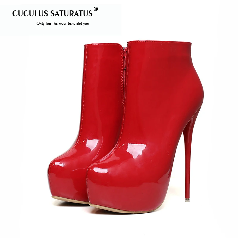 

Cuculus Women Pumps Height Platform Super High Heels Shoes 16CM Sexy Pumps Nightclub Party Red Black White Plus Size 41-45 1672