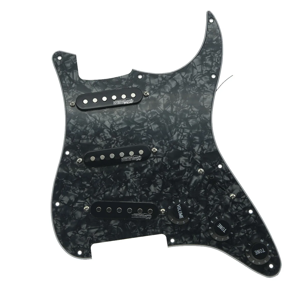 Dopro нагруженная гитара накладка с звукоснимателями Wilkinson Prewired ST Pickguard подходит Fender Strat Stratocaster Сделано в США/Мехико - Цвет: Black Pearl