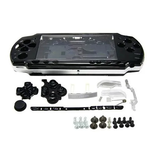 Black Full Housing Shell Faceplate Case Parts Replacement for Sony PSP
