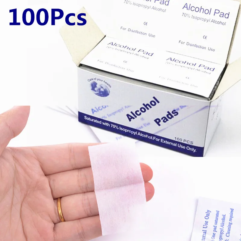 100Pcs/Box Alcohol Disinfection Tablet Alcohol Pad Swabs Wipes