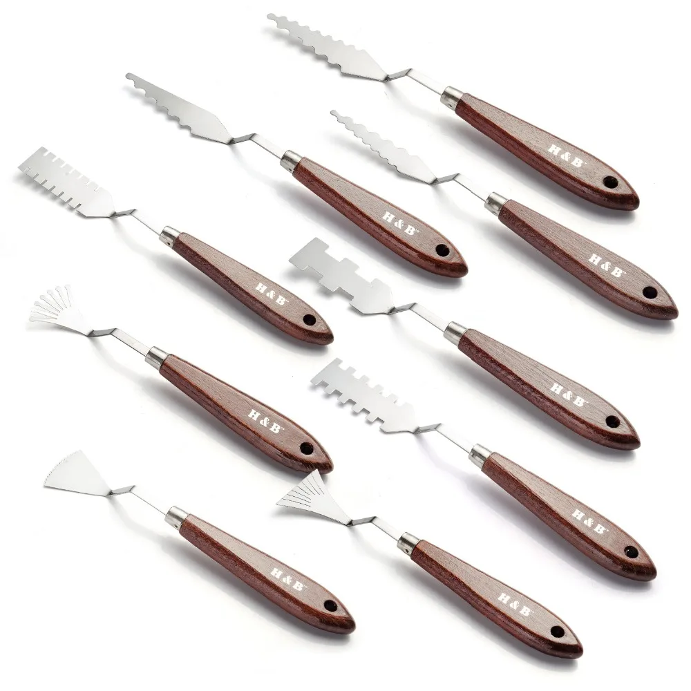 9 шт. Цветовая палитра из нержавеющей стали|kit kits|kit knifekit artist |