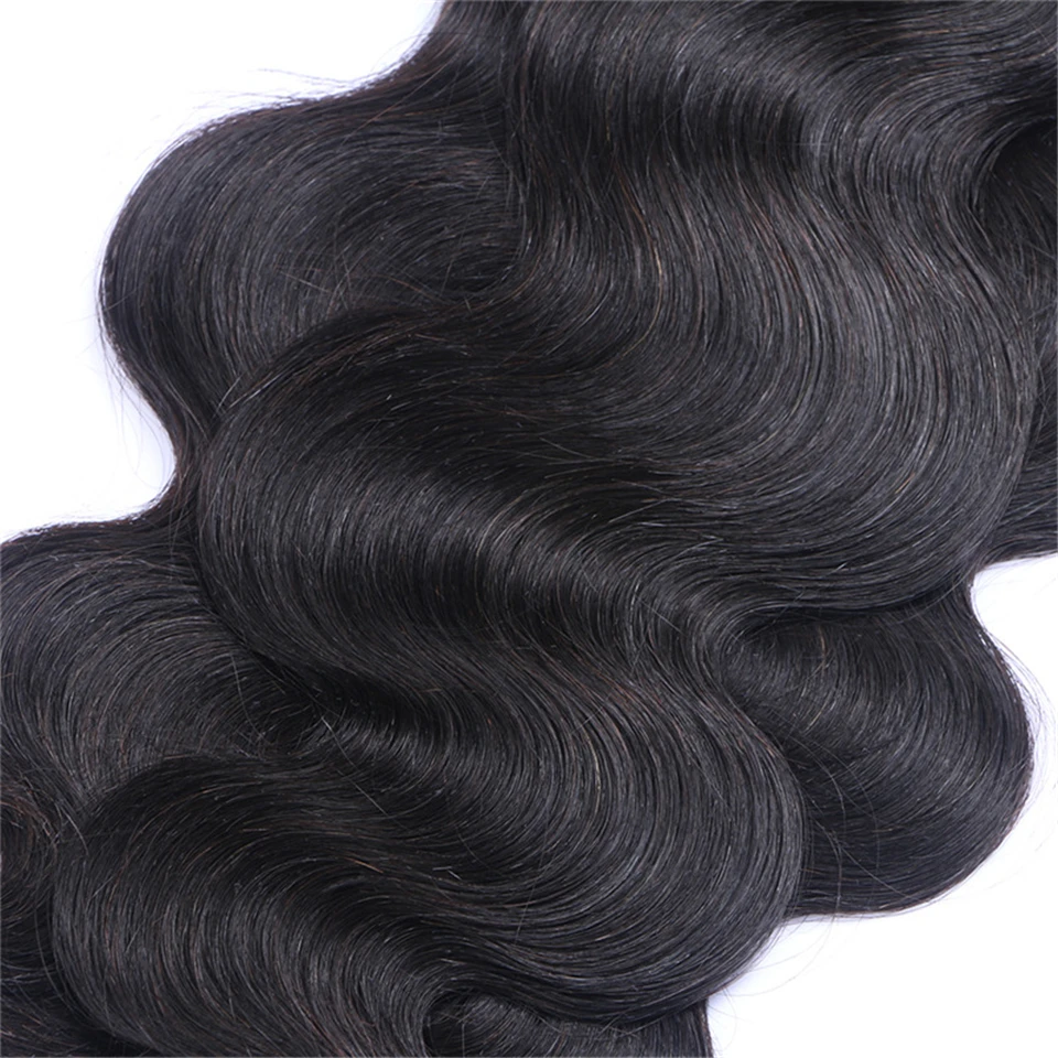 Бразильские пучки волос плетение Remy человеческие волосы ткет 3 пучка принадлежности для салонов красоты 10-30 ''бразильские пучки волн тела