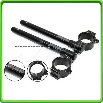 

50MM CNC clip on clip ons handle bars handlebar Motorcycle for YAMAHA SUZUKI HONDA KAWASAKI APRILIA DUCATI BK