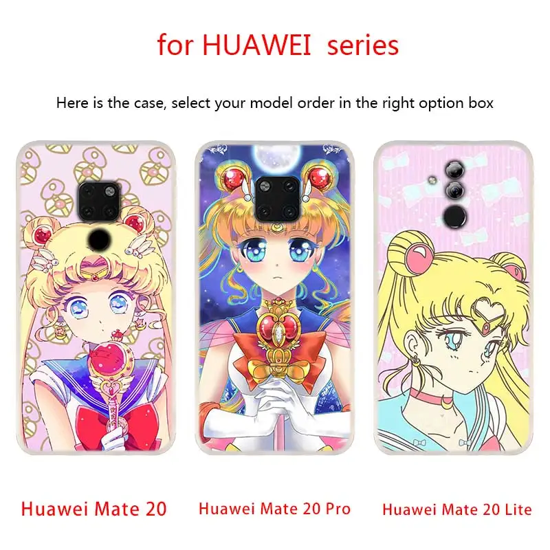 Мультяшные чехлы с Сейлор Мун для телефонов Huawei Mate 30 20 10 Lite Pro мягкий силиконовый