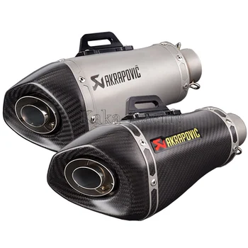 

Inlet 51mm Akrapovic Motorcycle Exhaust muffler Pipe Escape moto for S1000RR S1000R CBR650F CBR500 GSR750 GSXR1000 Z900 Z1000