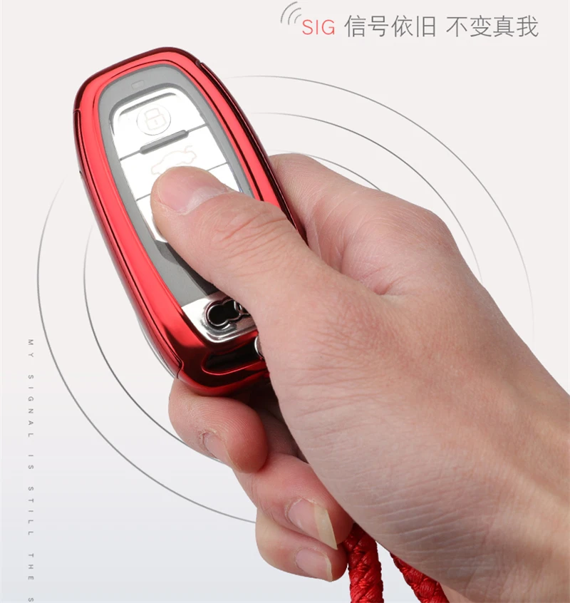 Car TPU Remote Smart Key Cover Fob Case Shell For Audi A1 A3 A4 A5 A6 A7 A8 Quattro Q3 Q5 Q7 2009 2010 2011 2012 2013