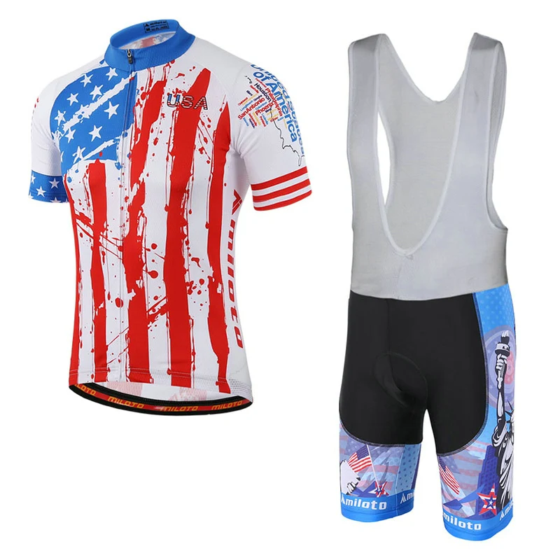 2018 Cycling 100% Polyester Quick-Dry Jersey Set Bicycle Clothes Wear Mountain Bike Clothing Ropa Ciclismo |