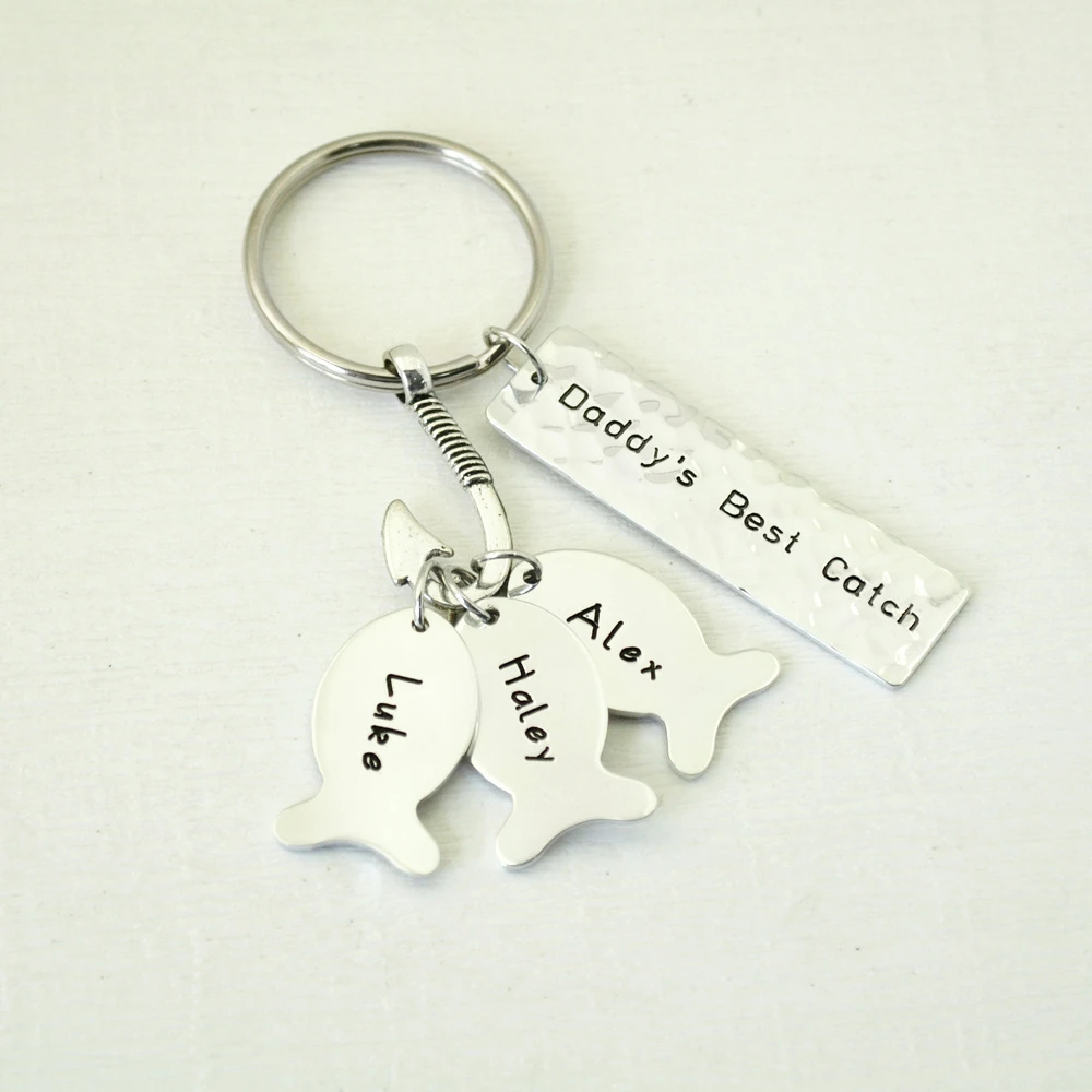 gift for dad hook keychain Details about / Jewelry Fishing keychain Father/'s Day keychain