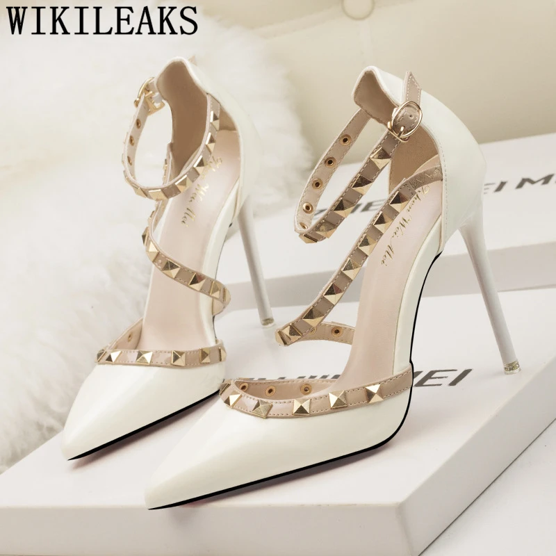 tacón jane 5 3 altos novia para zapatos tacones remache sandalias