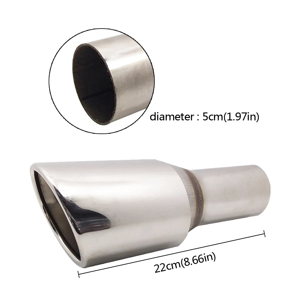 

Universal Car Auto Exhaust Muffler Tip Stainless Steel Pipe Chrome Trim Modified Car Rear Tail Throat Liner Accessories