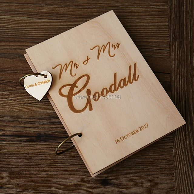 custom wedding guest book personalized initial guestbook wedding sign book for wedding