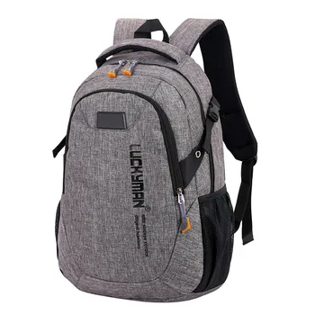 

Men Male Canvas Backpack Gray Casual Rucksacks 15inch Laptop Backpacks College Student School Bag Backpack Women Mochila