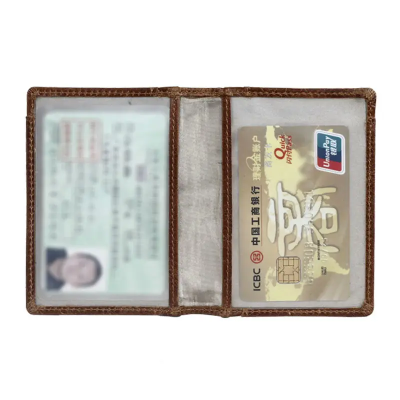 Натуральная Кожа водительские права кошелек Для мужчин Id держатель кредитной
