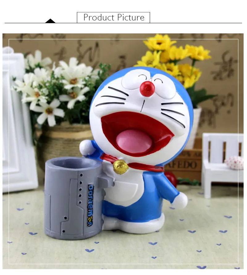 Desktop Doraemon денежный ящик Cofre Gato мультфильм Джингл кошки Копилка смолы монет банка Бытовая Декор Pen Holder фигурки