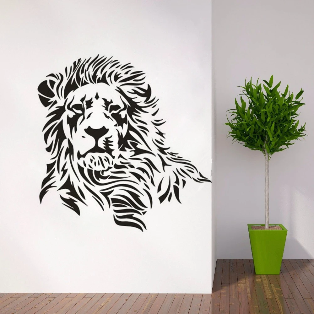Pegatinas de vinilo de silueta de León para pared, calcomanía de Animal  depredador, Zoo, León salvaje, papel tapiz extraíble, decoración del hogar  AZ147 - AliExpress, image size:1000x1000