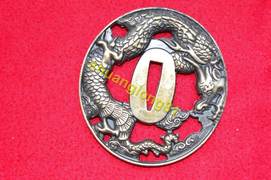 

Strong New HandMade Dragon Japanese Alloy Guard Tsuba For Samurai Katana Sword Knife Guard Wakizashi Nice