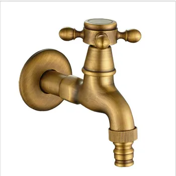 

Antique Bronze/Black oil Bibcock Faucet Brass Wall mounted Bathroom Washing Machine tap garden faucet Outdoor bathroom mixer