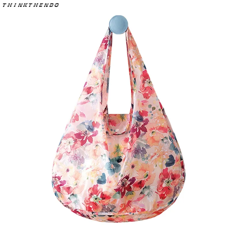 THINKTHENDO модная Женская водонепроницаемая Складная многоразовая Эко сумка через плечо для покупок для девочек многофункциональная дорожная сумка-тоут Новинка