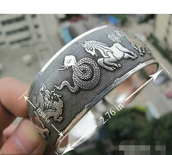

FREE shipping> 10PC>>>New Tibetan Tibet silver Totem Bangle Cuff Bracelet 10