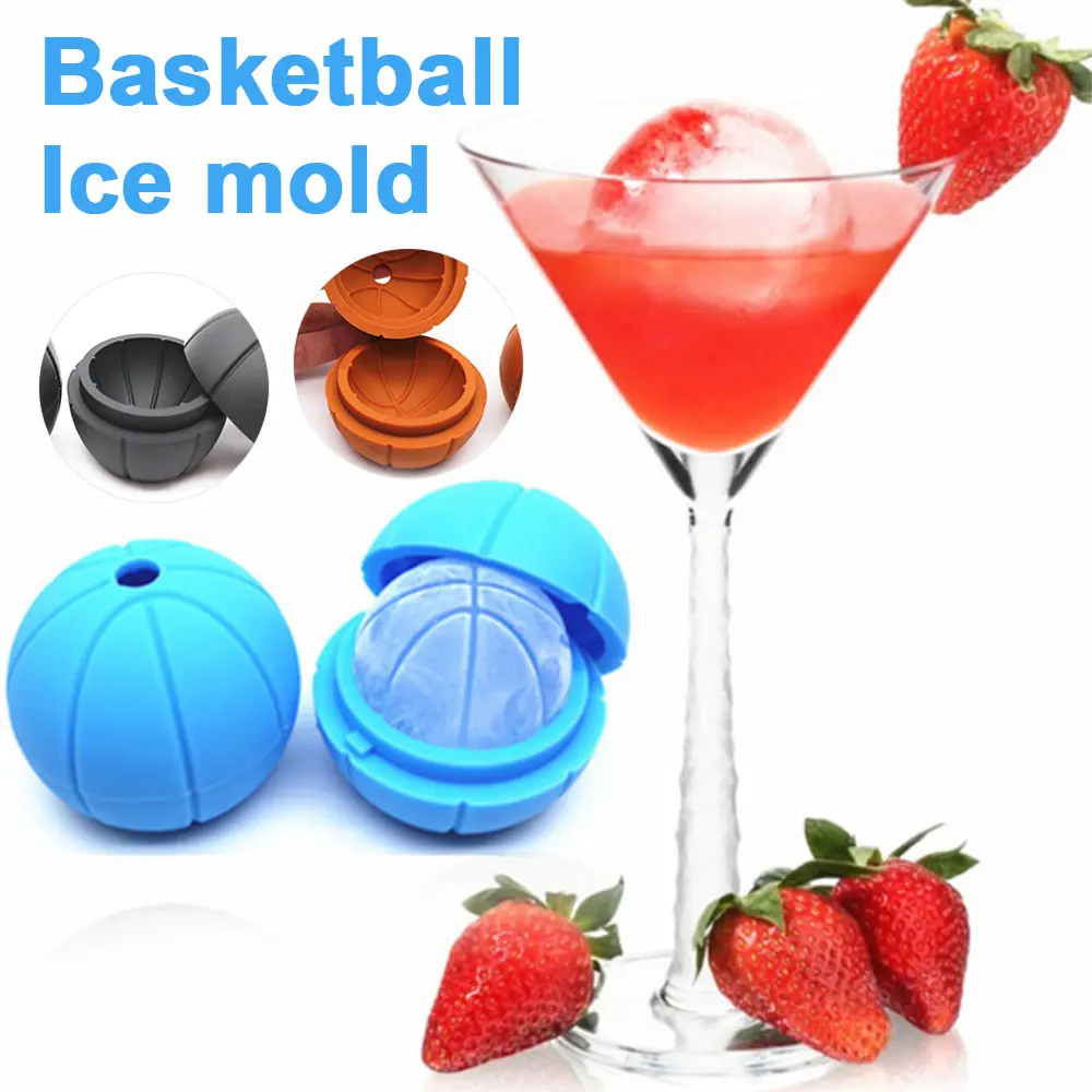 

Silicone Ice Cube Mold Ice Tray Mould Round Basketball Cocktails 3D Eco-Friendly Cooler Drinking for Kitchen Party Bar Tools