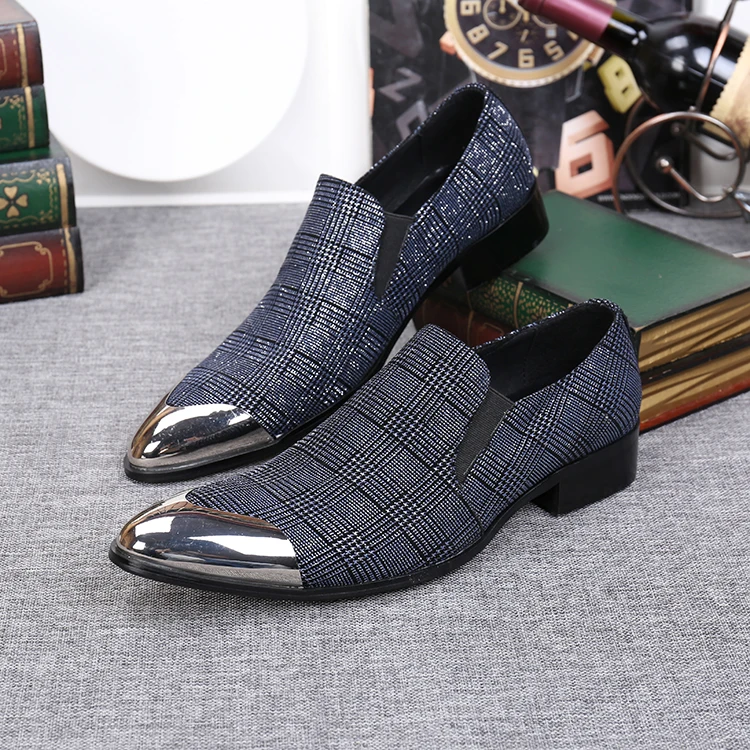 Men Shoes Sequin Slippers Slip-on Men's Flats Wedding Dress Shoes Genuine Leather Men's Designer Leather Loafers Plus Size 38-46