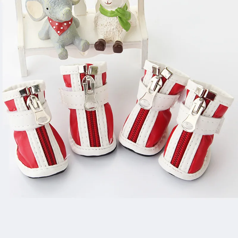 Fashion Pet Dog Puppy Rainshoes PU Comfortable Dog Rain Boots Pet Dog Waterproof Shoes Dog