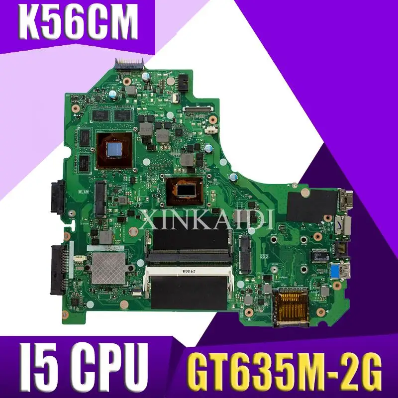 XinKaidi K56CM материнская плата для ноутбука ASUS K56CB K56C S550CM S550C Teste Оригинал I5 CPU GT635M