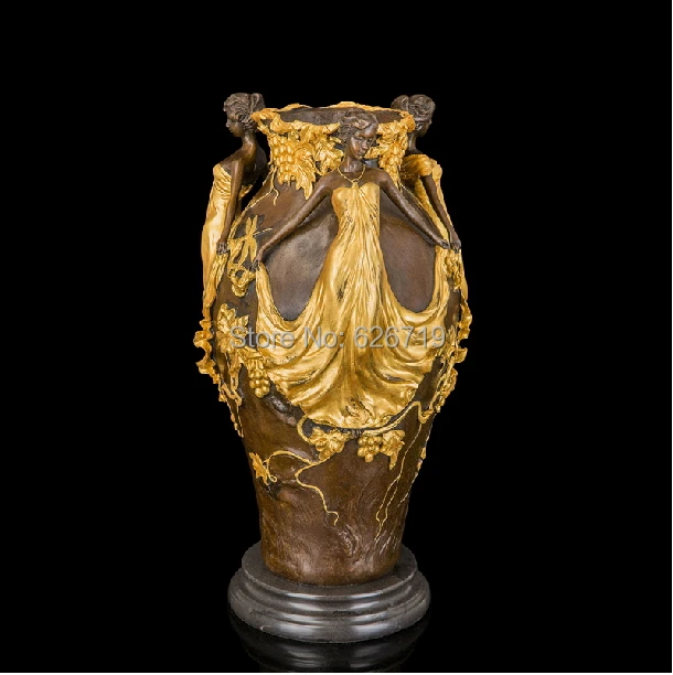 atlie bronzes classical lady figurines estatua urna vintage bronze urn statue vase retro home decor - Decorative Urns atlie bronzes classical lady figurines estatua urna vintage bronze urn statue vase retro home decor - Decorative Urns