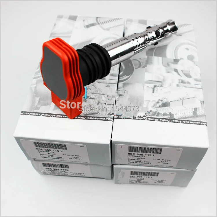 4Pcs Set With OEM BOX Red Ignition Coils Fit For