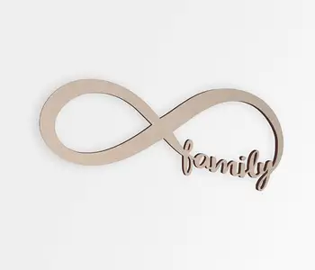 

Wooden Sign "Infinity Family"- Wooden Cut Out, Wall Art, Home Decor, Wall Hanging