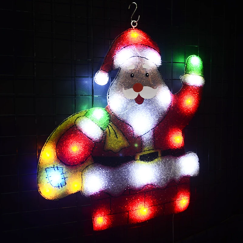 2D motif lights Santa clause - 21.5 in. Tall holiday lights outdoor christmas decoration party xmas lights home decor